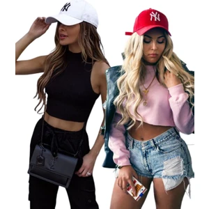 Elif İç Giyim Unisex Ny Nakışlı Mavi Kep Şapka 2'li Set