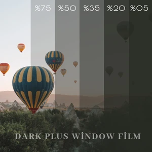 Dark Plus %35 Açık Ton Cam Filmi ( 100 cm x 9 mt)