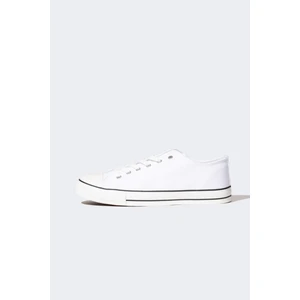 Erkek Düz Taban Bağcıklı Keten Sneaker A7524AXNS