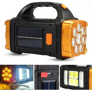 Hurry Bolt HB-1678 Solar Kamp Lambası Acil Durum Işığı Şarjlı Beyaz Günışığı 38W+COB LED