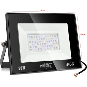 LED Projektör 50W 72 Smd Slim Beyaz IP66 Hıghtek HT-0318
