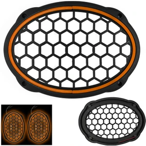 Midrange Kapağı Neon Ledli Oval Turuncu 2 Adet
