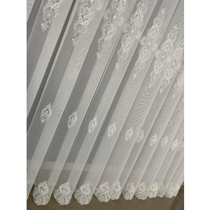 Kort Desenli Tül Perde 1-3 Sık Pile