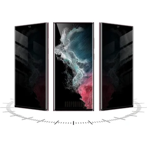 Samsung Galaxy S22 Ultra Kavisli Hayalet Ekran Koruyucu Nano Pet Film - Ultra Darbe Emici Etkin Koruma - Ekranı Tam Kaplar