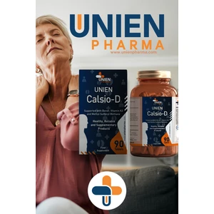 Unien Pharma Calsio-D 90 Tablet/kalsiyum Magnezyum Çinko L-lizin Bromelain Vitamin Içeren Takviye Edici Gıda