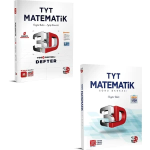 3D Yayınları 2024 TYT Matematik Soru - Video Destekli Defter Seti
