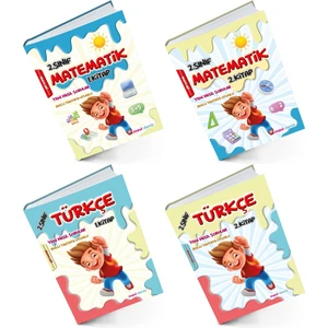 Mavi Deniz Yayınları 2024 2. Sınıf Matematik - Türkçe 1. ve 2. Kitap Seti 4 Kitap