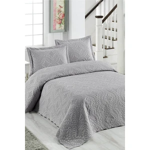 Yatak Örtüm Ivy Gri Çift Kişilik Microfiber Kapitone Yatak Örtüsü