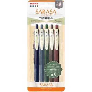 Sarasa Clip Jel Mürekkepli Kalem Vintage Set 0 5 mm 5'li Set 1