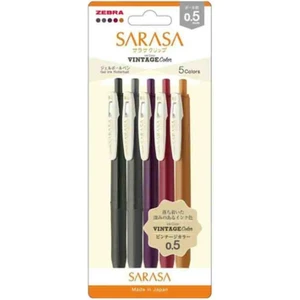 Sarasa Clip Jel Mürekkepli Kalem Vintage Set 0 5 mm 5'li Set 2