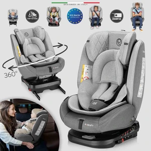 Modenafix 360° Dönebilen Isofixli Oto Koltuğu 0-36 kg Gri