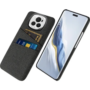 Honor Magic6 Pro 5g Kumaş Doku Telefon Kılıfı Çift Kart Tutucu Pc Kapağı (Yurt Dışından)