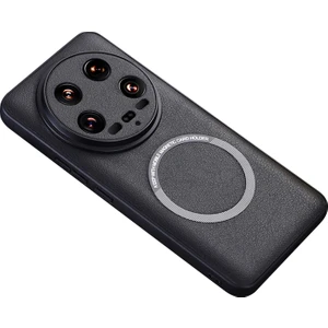 LR Joyful Xiaomi 14 Magafe ile Uyumlu Ultra Manyetik Pu Deri Kaplamalı Tpu Kapak (Yurt Dışından)