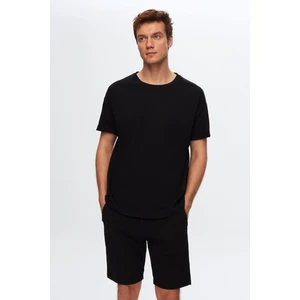 D'S Damat Comfort Siyah %100 Pamuk T-Shirt 6HC14ORT02006