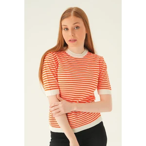 1443 Çizgili T-Shirt Orange