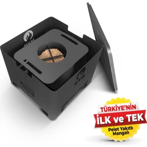 Vera Pelet Yakıtlı Dumansız Sağlıklı Döküm Izgaralı Mangal & Barbekü (2 kg Pelet Içerisinde)