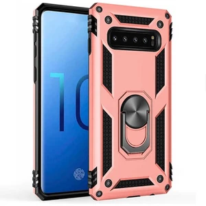 Samsung Galaxy S10 Uyumlu Kılıf Soldier Korumalı Yüzüklü ve Mıknatıslı Tpu Gövde Kılıf