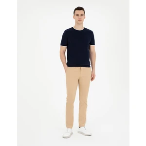 Pierre Cardin Erkek Camel Armürlü Slim Fit Kanvas Pantolon 50291545-VR015