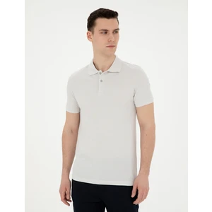 Pierre Cardin Erkek Açık Gri Slim Fit Basic Tişört 50291625-VR001