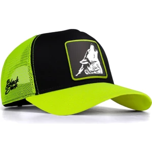 V1 Trucker Kurt - 3 Kod Logolu Unisex Neon Siperli Neon-Siyah Şapka (Cap)