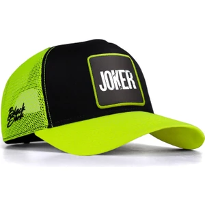 V1 Trucker Joker - 1 Kod Logolu Unisex Neon Siperli Neon-Siyah Şapka (Cap)