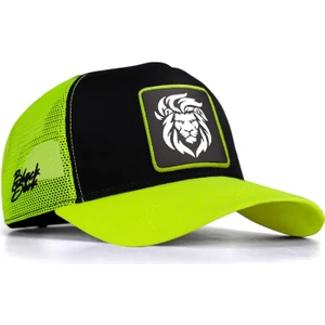 V1 Trucker Aslan - 9 Kod Logolu Unisex Neon Siperli Neon-Siyah Şapka (Cap)