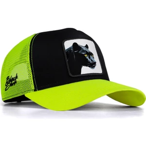 V1 Trucker Panter - 4 Kod Logolu Unisex Neon Siperli Neon-Siyah Şapka (Cap)