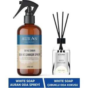 Beyaz Sabun Çubuklu Oda Kokusu Ve Beyaz Sabun Oda Ve Çamaşır Spreyi Oda Kokusu 2'li Favori Set