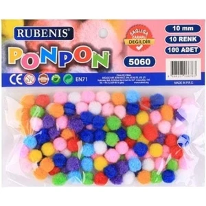 Ponpon 10 Mm 10 Renk Karışık 100 lü
