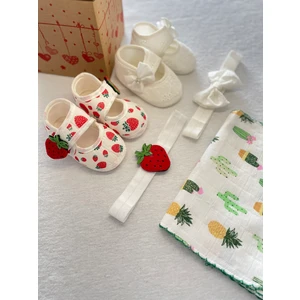 2 Adet Bebek Patiği / Mevlüt Patiği (Çıtçıtlı Mama Önlüğü /omuz Mendili Hediyeli) /yenidoğan Hediyelik