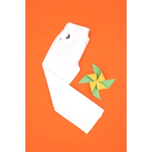 U.S. Polo Assn. Erkek Çocuk Beyaz Pantolon (Kanvas-Chino) 50283955-VR013