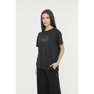 Wl Larına 11Ck2230 4Fx Siyah Kadın Kısa Kol T-Shirt