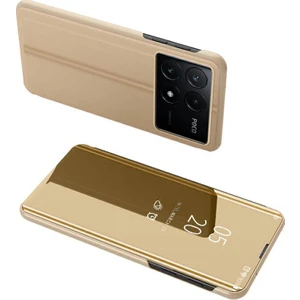 4U Sky Xiaomi Poco X6 Pro 5g Kılıf Görünüm Pencereli Telefon Kapağı Stand Tasarımlı-Altın (Yurt Dışından)