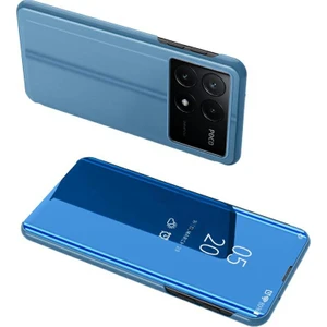 4U Sky Xiaomi Poco X6 Pro 5g Kılıf Görünüm Pencereli Telefon Kapağı Stand Tasarımı-Mavi Için (Yurt Dışından)