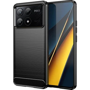 4U Sky Xiaomi Poco X6 Pro 5g Kılıf Karbon Fiber Doku Telefon Tpu Kapak-Siyah (Yurt Dışından)