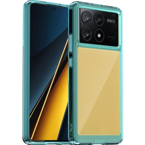 4U Sky Xiaomi Poco X6 Pro 5g Kılıf Için Tpu Çerçeve Şeffaf Akrilik Arka Kapak-Şeffaf Mavi (Yurt Dışından)