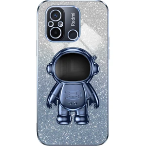4U Sky Xiaomi Redmi Için 12C 4g Pc+Tpu Telefon Kılıfı Astronot Kickstand-Mavi ile Çizilmez Telefon Kapağı (Yurt Dışından)