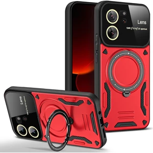4U Sky Xiaomi 13T Manyetik Telefon Kılıfı Için Kickstand Pc+Tpu Hibrit Kapak-Kırmızı (Yurt Dışından)