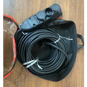 Kl Home 20 Metre - Çantalı Model - 3 Lü Priz 3x2.5mm Elektrik Seyyar Kablosu - Uzatma Ara Kablo Kauçuk Priz