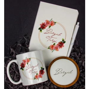 Kişiye Özel Defter Kalem Kupa ve Bardak Altlığı Hediye Seti 103904