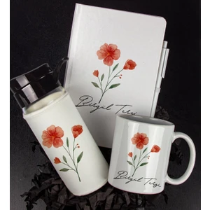 Kişiye Özel Tasarım Defter Kalem Matara ve Kupa Hediye Seti 104959