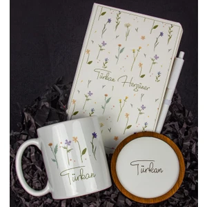 Kişiye Özel Defter Kalem Kupa ve Bardak Altlığı Hediye Seti 103705
