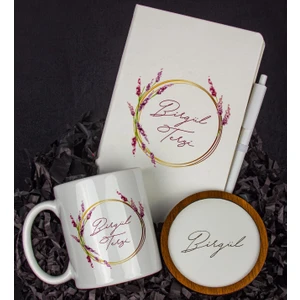 Kişiye Özel Defter Kalem Kupa ve Bardak Altlığı Hediye Seti 103822