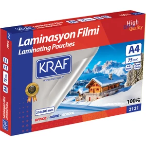 Laminasyon Filmi Parlak A4 75 mic 100'lü