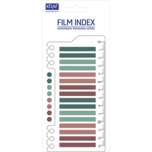 Index Fılm Pp 6 x 45 mm 16'lı x 20 Yaprak Cetvelli Morandı Color 16645 2