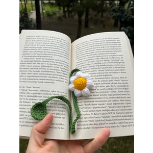 Sumicorn Design Sevimli Amigurumi Örgü Papatya Kitap Ayracı kitap Aksesuarı kitap Severler Için