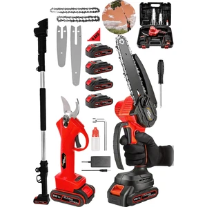 Lieber German Foured 998VF 25AH Teleskopik 4 Akülü Şarjlı Dal Kesme Testere Akülü Bağ Budama Makası 2.7 Metre