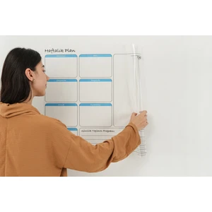 Haftalık Planlayıcı Tahta 70x56 cm Kalem Hediyeli