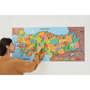 Renkli Türkiye Haritası 118x56cm