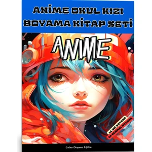 Anime Okul Kızı Boyama Kitap Seti 2 Kitap